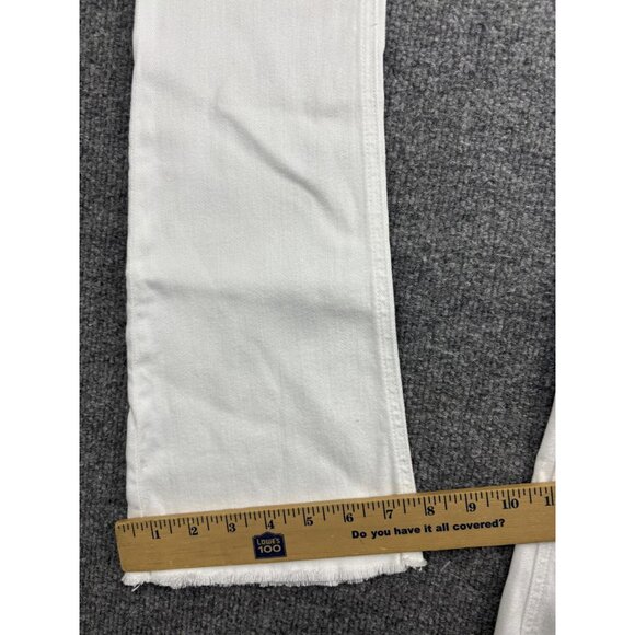 rag & bone JEAN Jeans Womens 26 White Eleven Bell Flare Raw Hem Stretch Denim - Picture 6 of 8